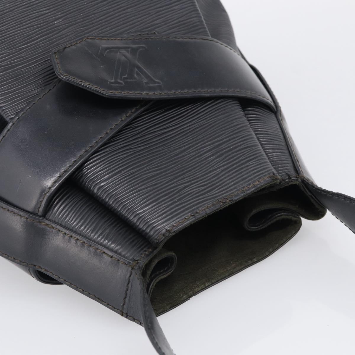 LOUIS VUITTON Epi Sac Depaule PM Shoulder Bag Black M80157 LV Auth ka6986