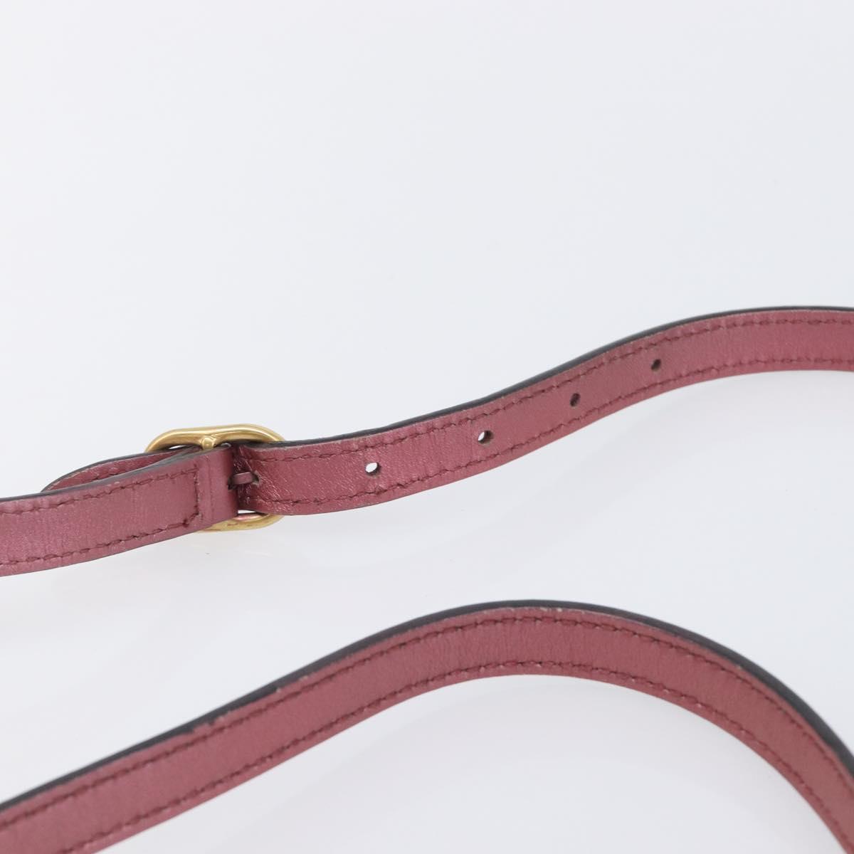 GUCCI Micro GG Canvas Guccissima Bamboo Bag Leather Pink 309538 Auth ka6989A