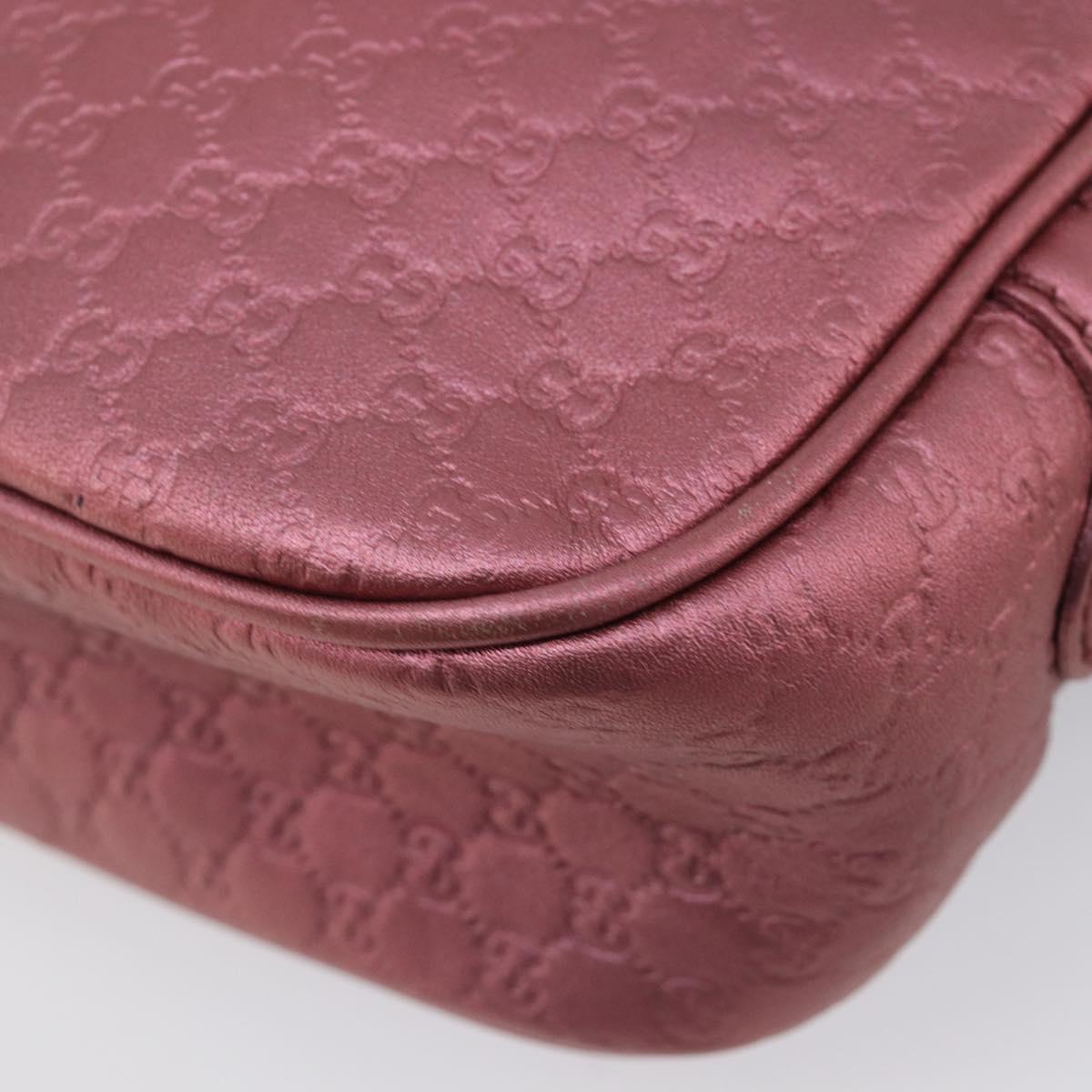 GUCCI Micro GG Canvas Guccissima Bamboo Bag Leather Pink 309538 Auth ka6989A