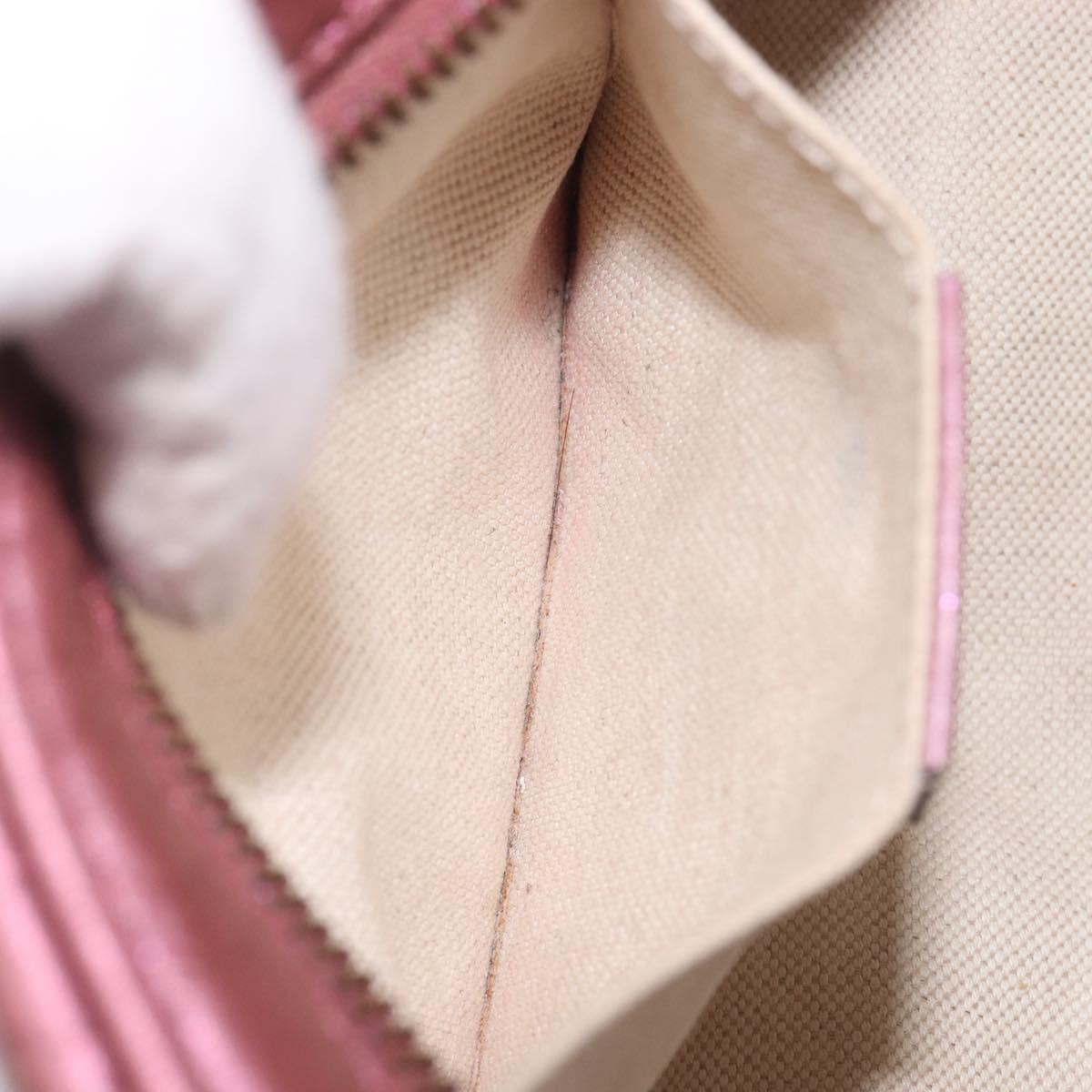 GUCCI Micro GG Canvas Guccissima Bamboo Bag Leather Pink 309538 Auth ka6989A