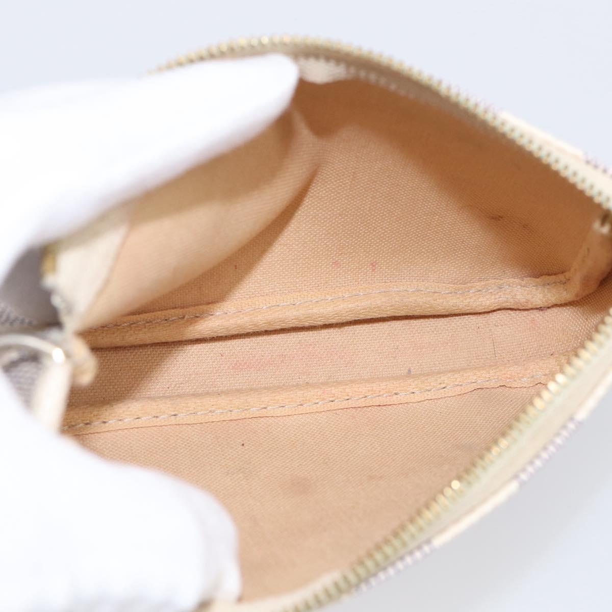 LOUIS VUITTON Damier Azur Mini Pochette Accessoires Pouch N63005 LV Auth ka6992