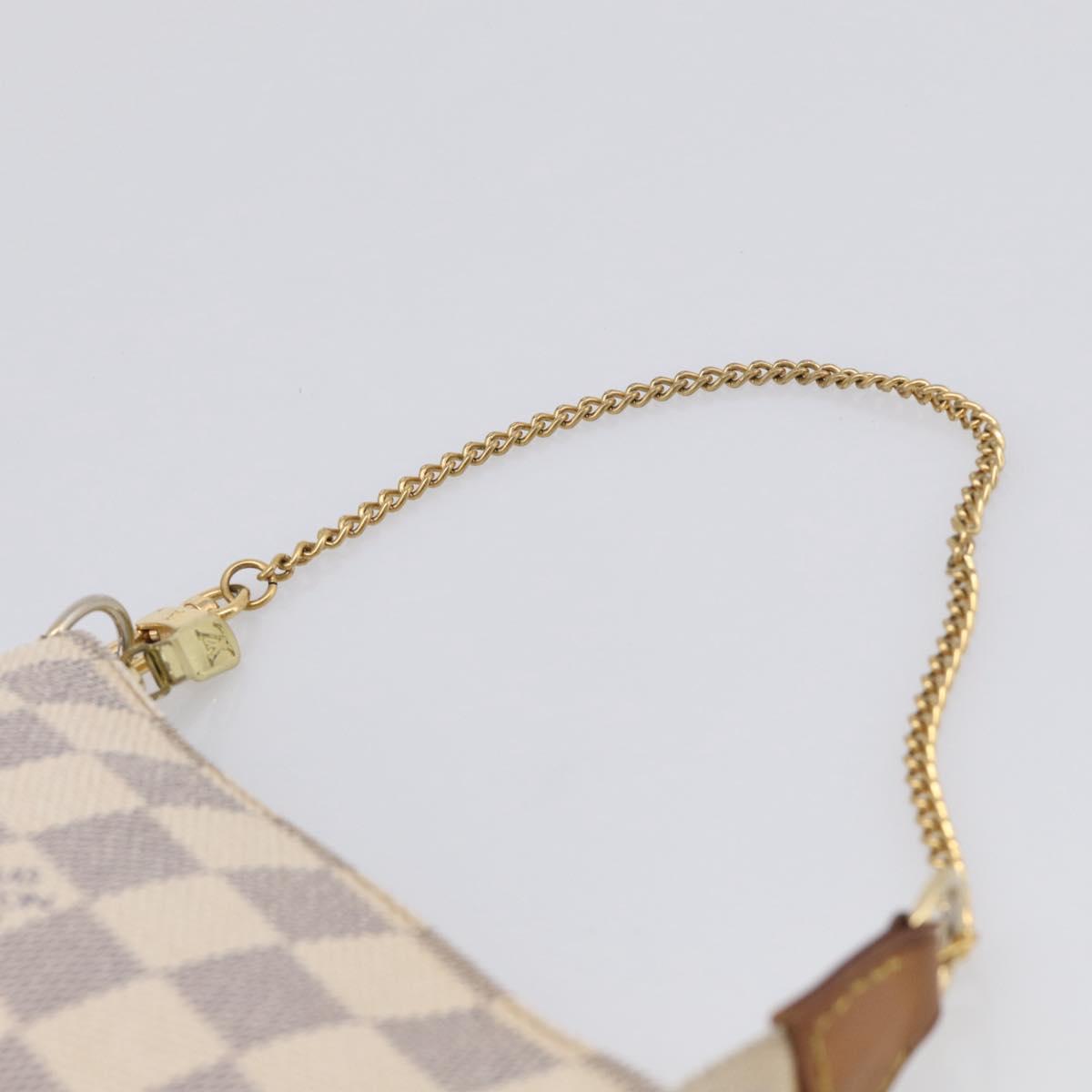 LOUIS VUITTON Damier Azur Mini Pochette Accessoires Pouch N63005 LV Auth ka6992