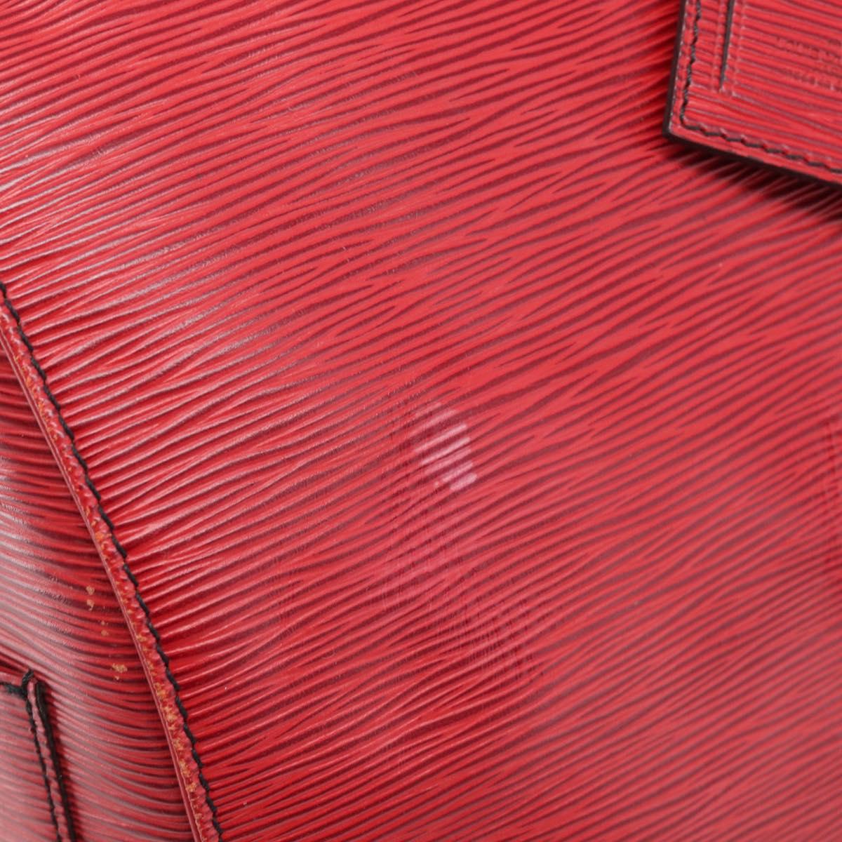 LOUIS VUITTON Epi Keepall 60 Boston Bag Red M42947 LV Auth ka6995