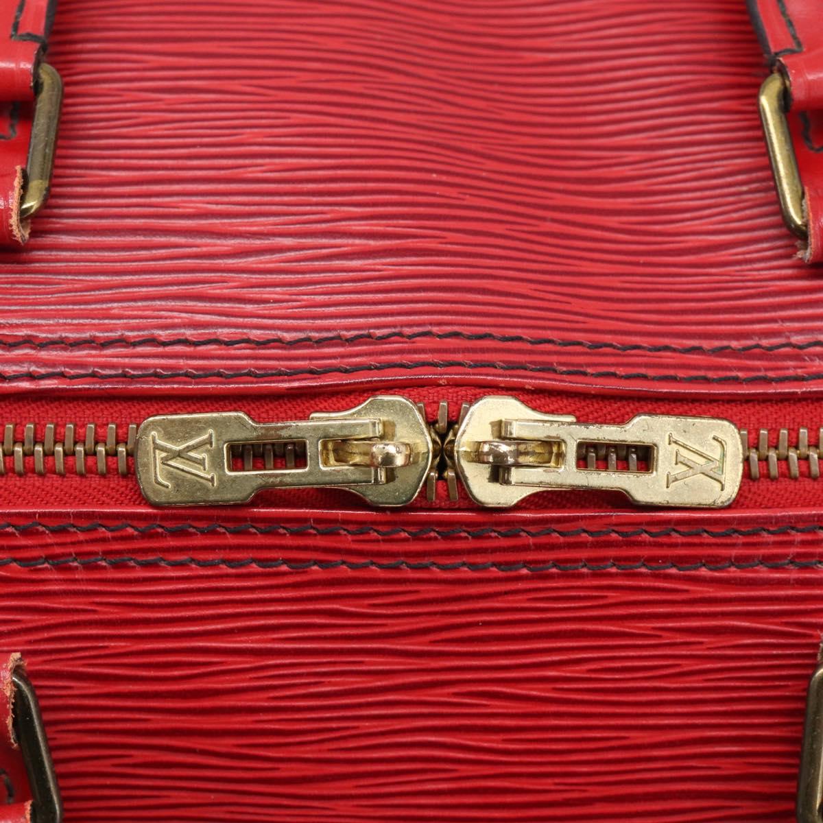 LOUIS VUITTON Epi Keepall 60 Boston Bag Red M42947 LV Auth ka6995