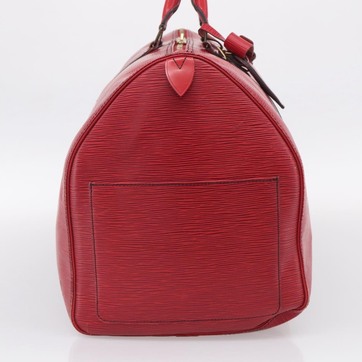 LOUIS VUITTON Epi Keepall 60 Boston Bag Red M42947 LV Auth ka6995