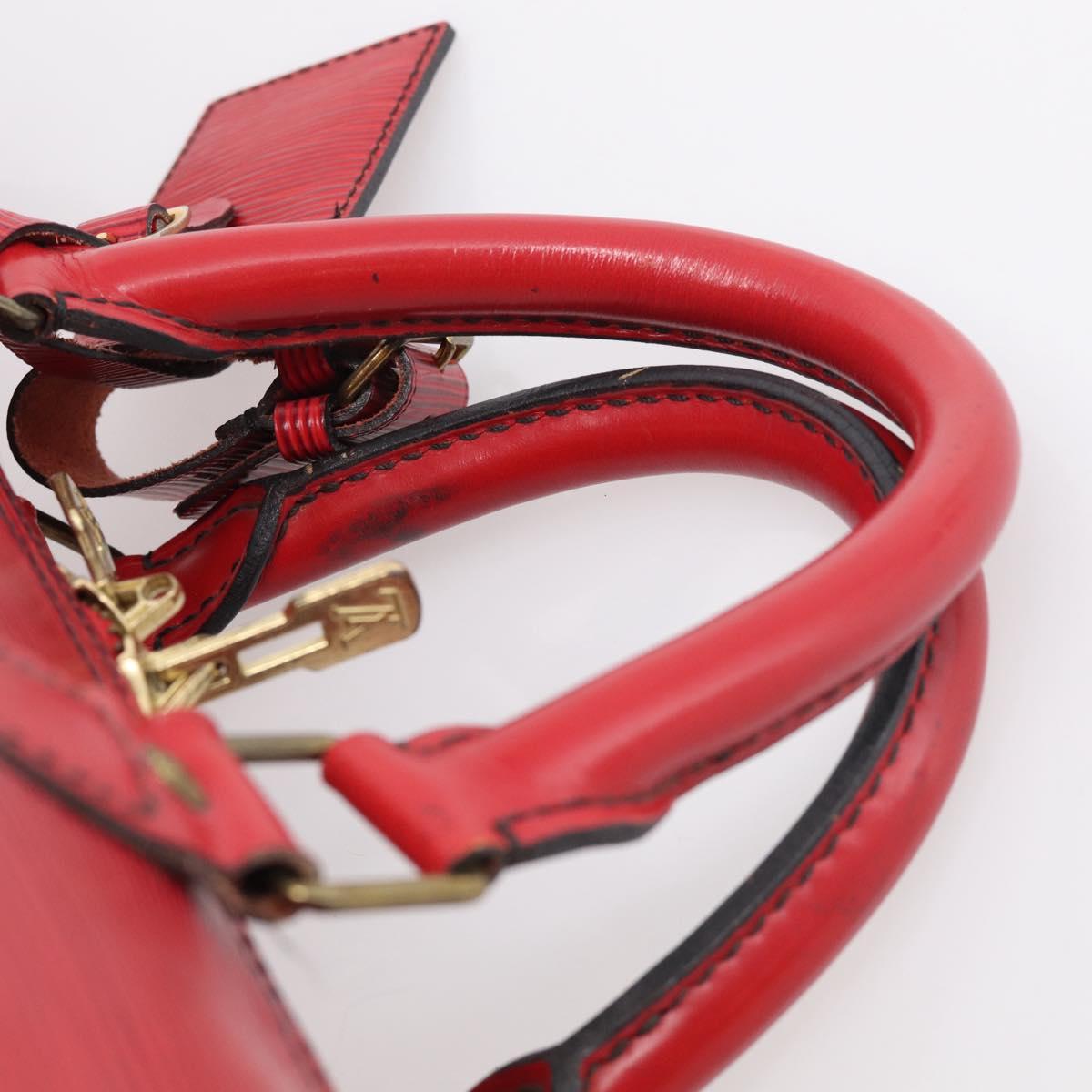 LOUIS VUITTON Epi Keepall 60 Boston Bag Red M42947 LV Auth ka6995