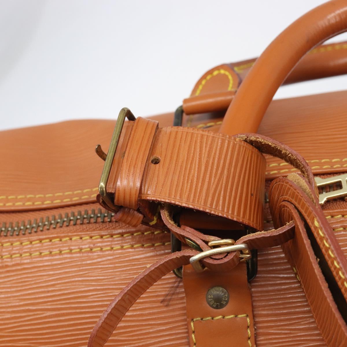 LOUIS VUITTON Epi Keepall 50 Boston Bag Zipangu Gold M42968 LV Auth ka6996