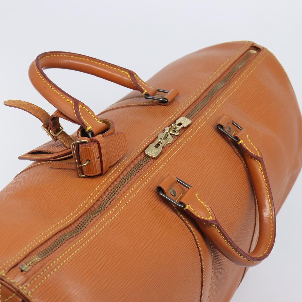 LOUIS VUITTON Epi Keepall 50 Boston Bag Zipangu Gold M42968 LV Auth ka6996