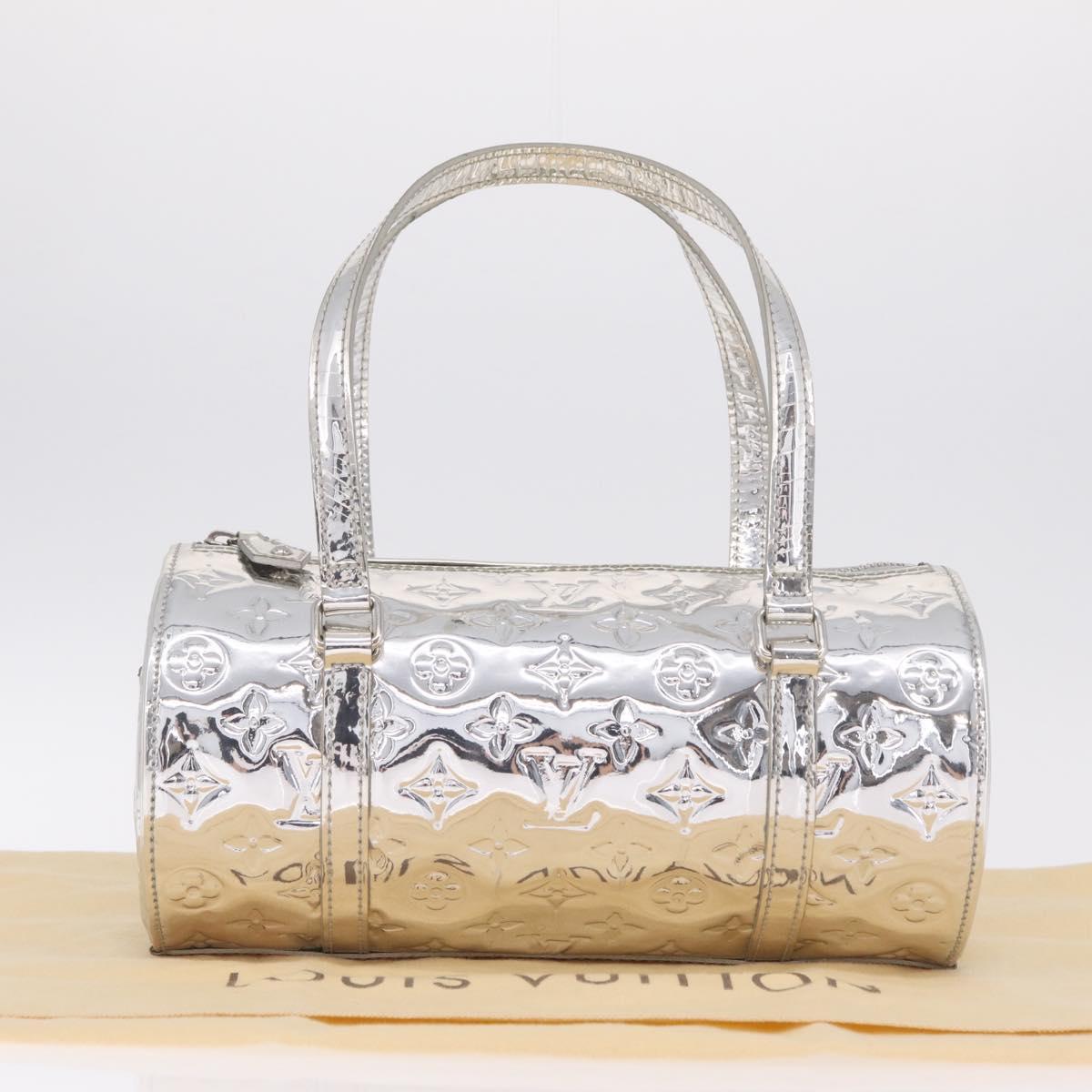 LOUIS VUITTON Monogram Miroir Papillon Hand Bag Silver M95269 LV Auth ka6998SAV