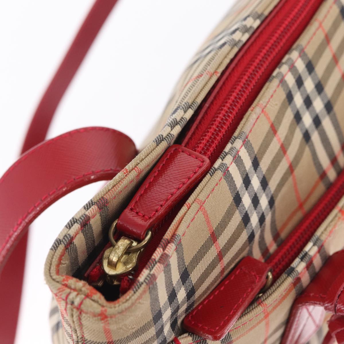Burberrys Nova Check Tote Bag Canvas Beige Gold Auth ka7003A