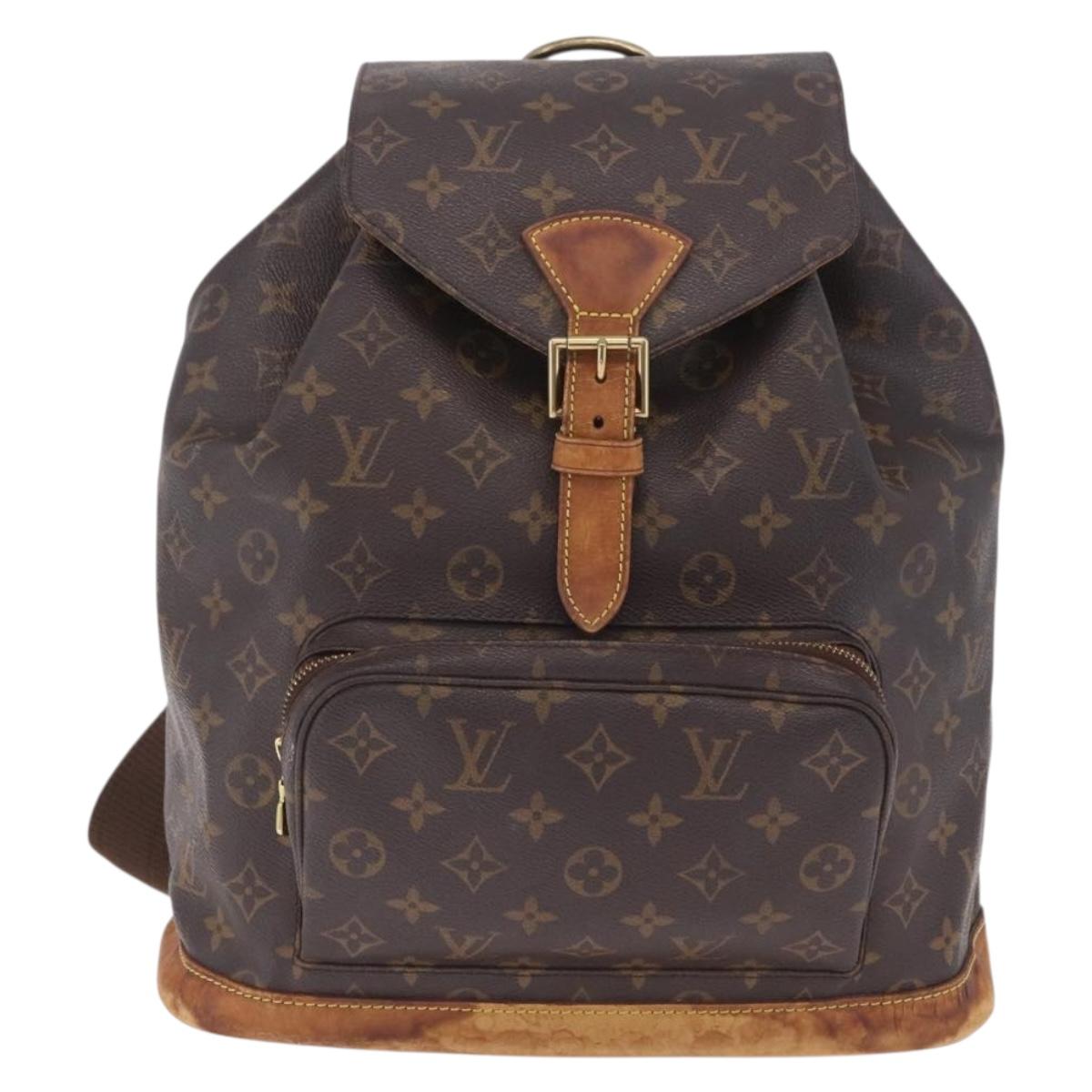 LOUIS VUITTON Monogram Montsouris GM Backpack M51135 LV Auth ka7004