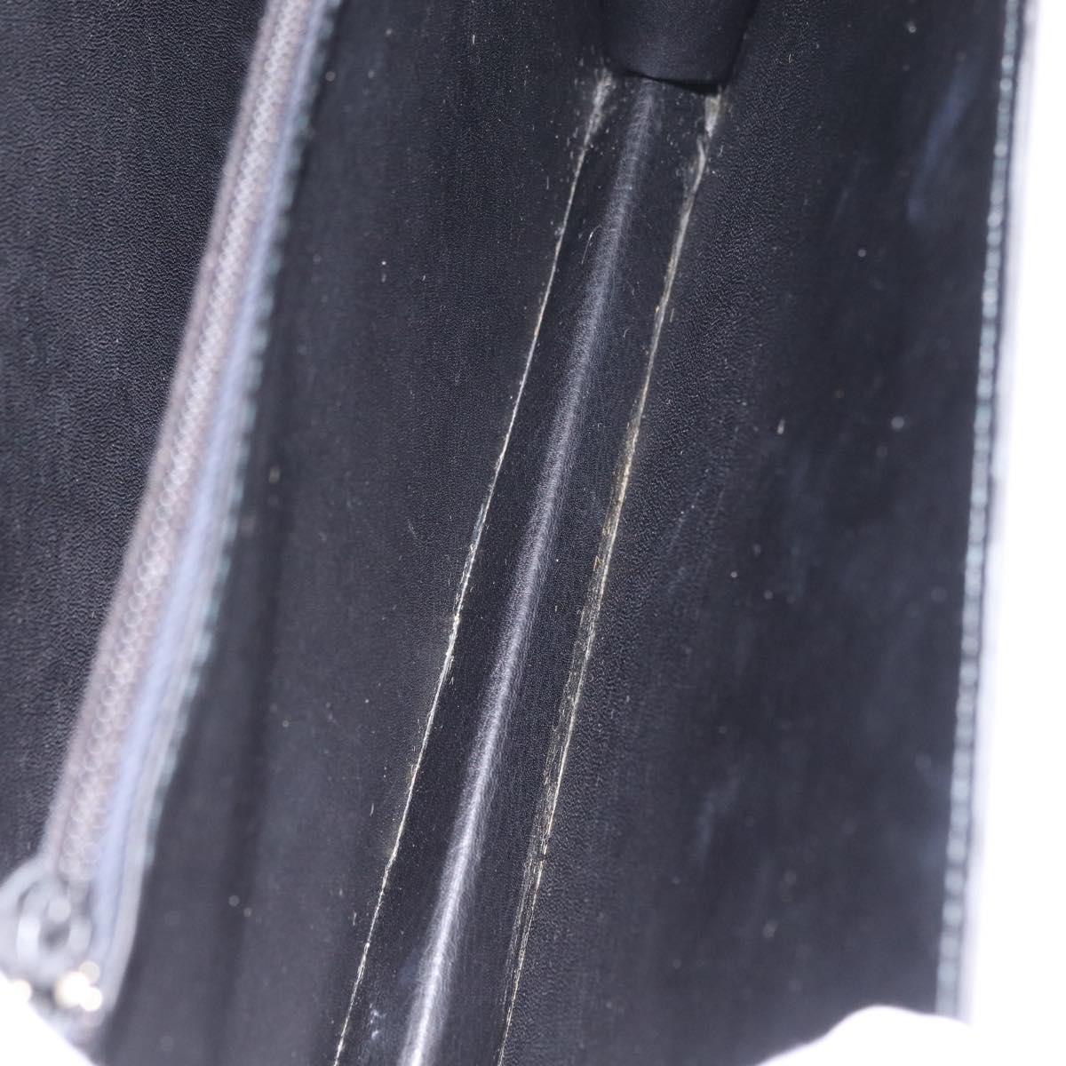 CELINE Hand Bag Leather Black Gold Auth ka7008