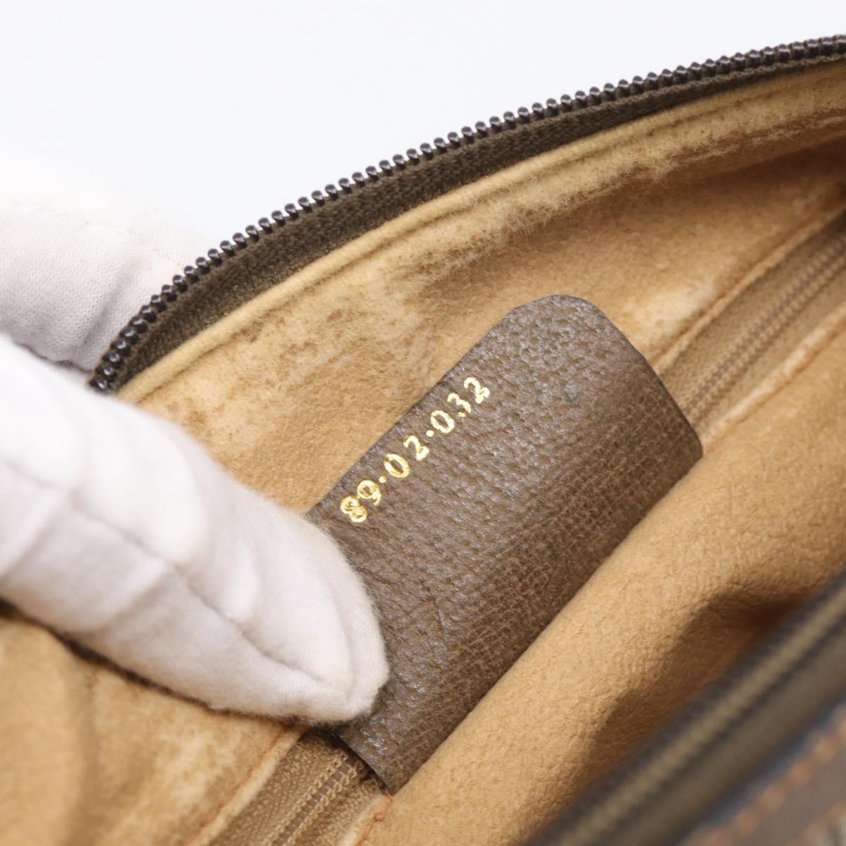 GUCCI GG Supreme Web Sherry Line Bag PVC Beige Gold 89 02 032 Auth ka7012
