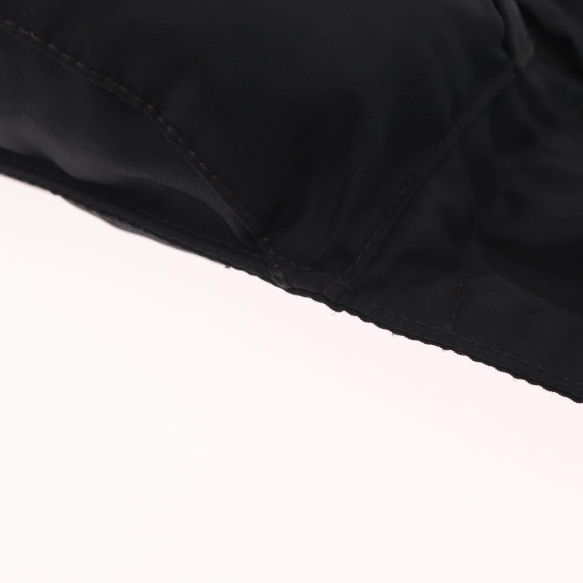 PRADA Waist Bag Nylon Black Silver Auth ka7017A