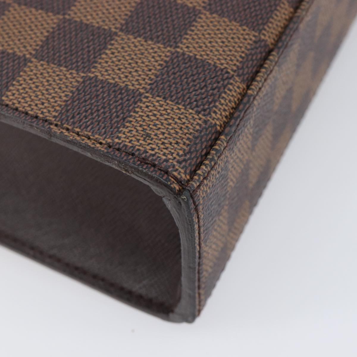 LOUIS VUITTON Damier Ebene Malesherbes Hand Bag N51379 LV Auth ka7018A