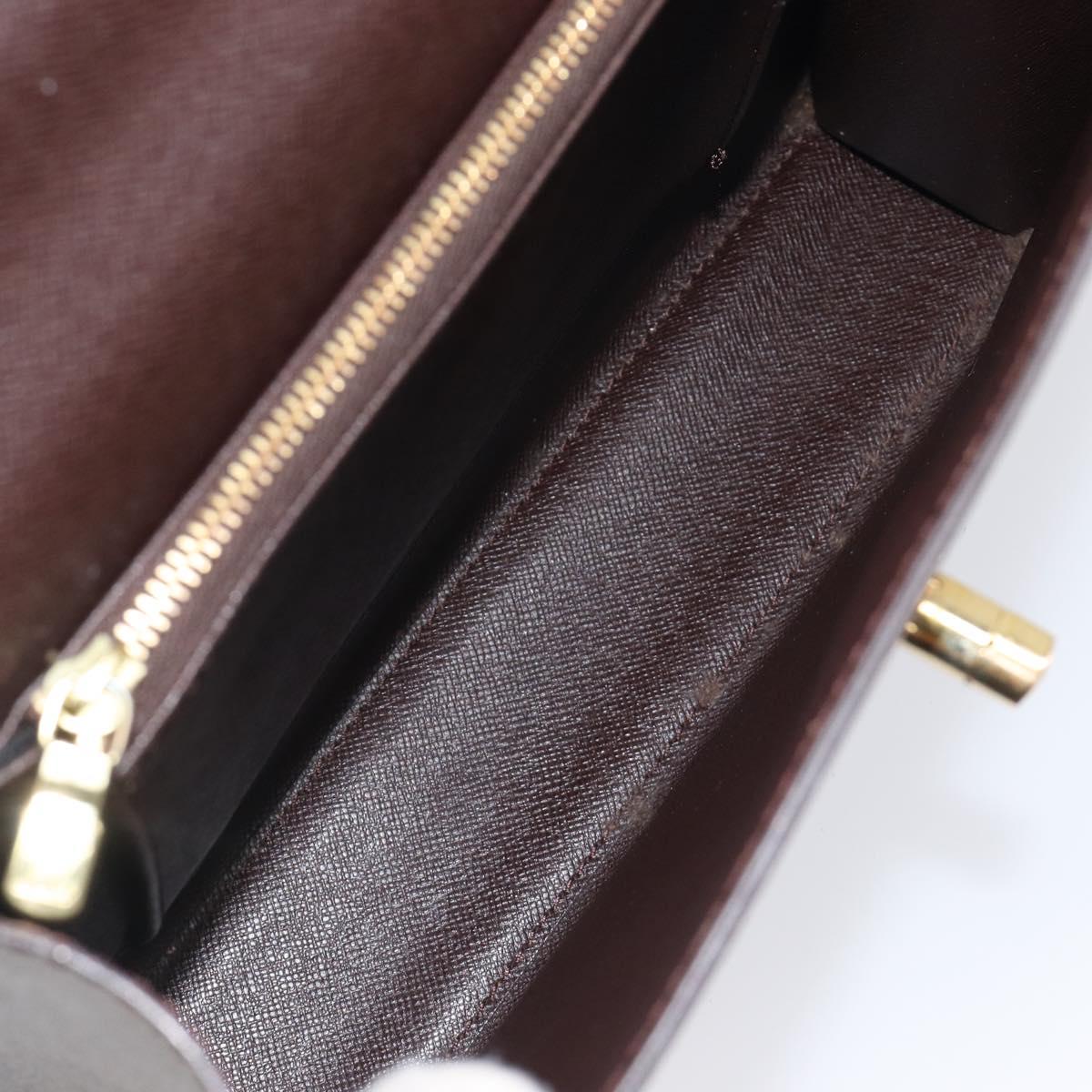 LOUIS VUITTON Damier Ebene Malesherbes Hand Bag N51379 LV Auth ka7018A