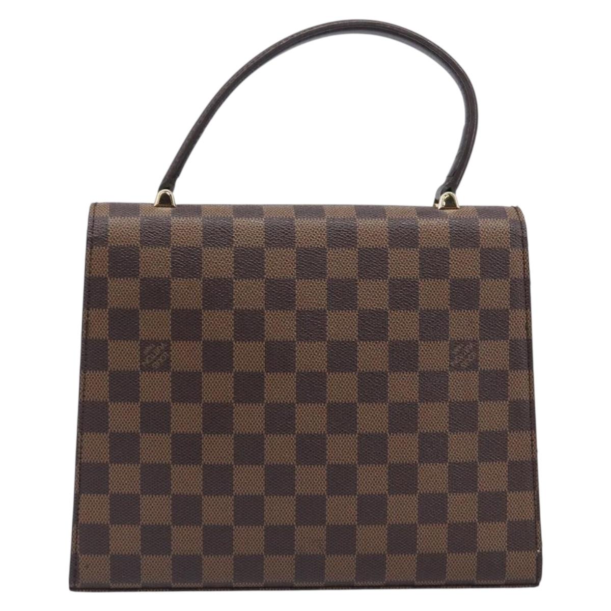 LOUIS VUITTON Damier Ebene Malesherbes Hand Bag N51379 LV Auth ka7018A