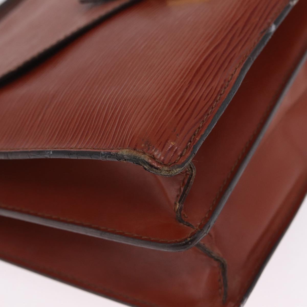 LOUIS VUITTON Epi Biface Hand Bag Brown M52323 LV Auth ka7020