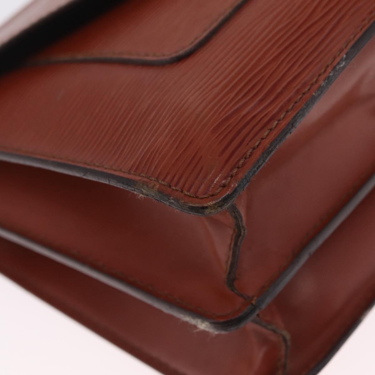LOUIS VUITTON Epi Biface Hand Bag Brown M52323 LV Auth ka7020