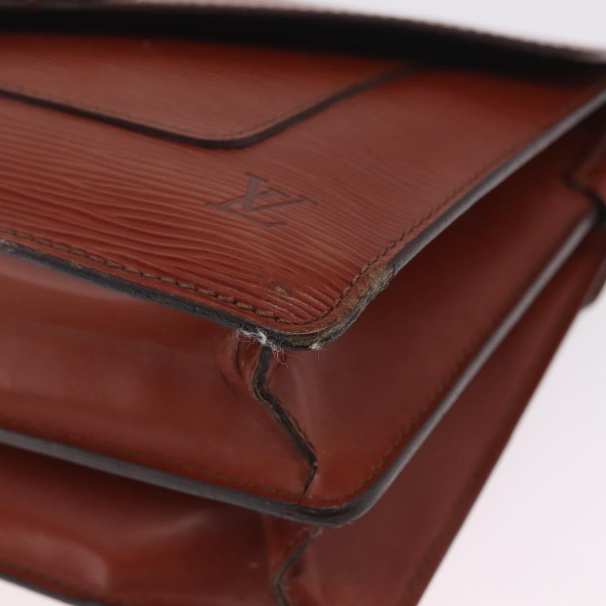 LOUIS VUITTON Epi Biface Hand Bag Brown M52323 LV Auth ka7020