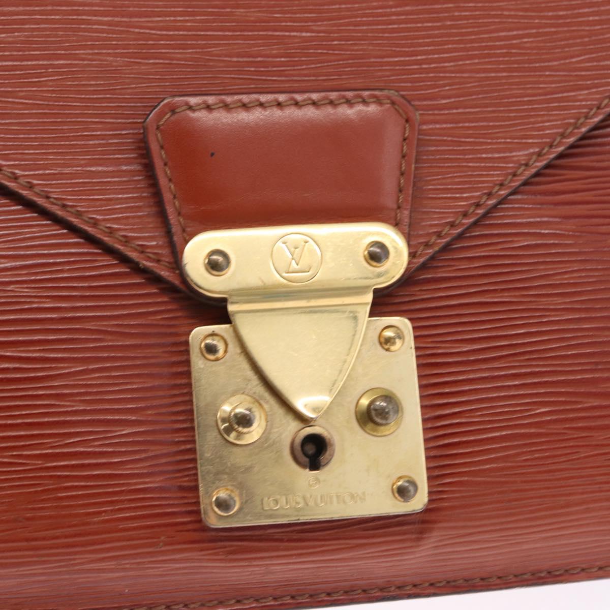 LOUIS VUITTON Epi Biface Hand Bag Brown M52323 LV Auth ka7020