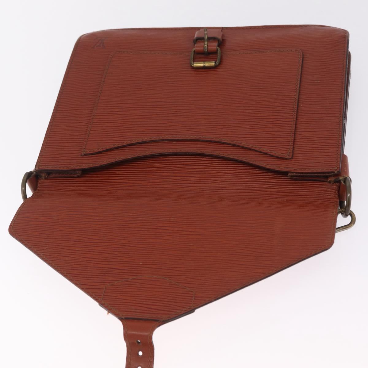 LOUIS VUITTON Epi Biface Hand Bag Brown M52323 LV Auth ka7020