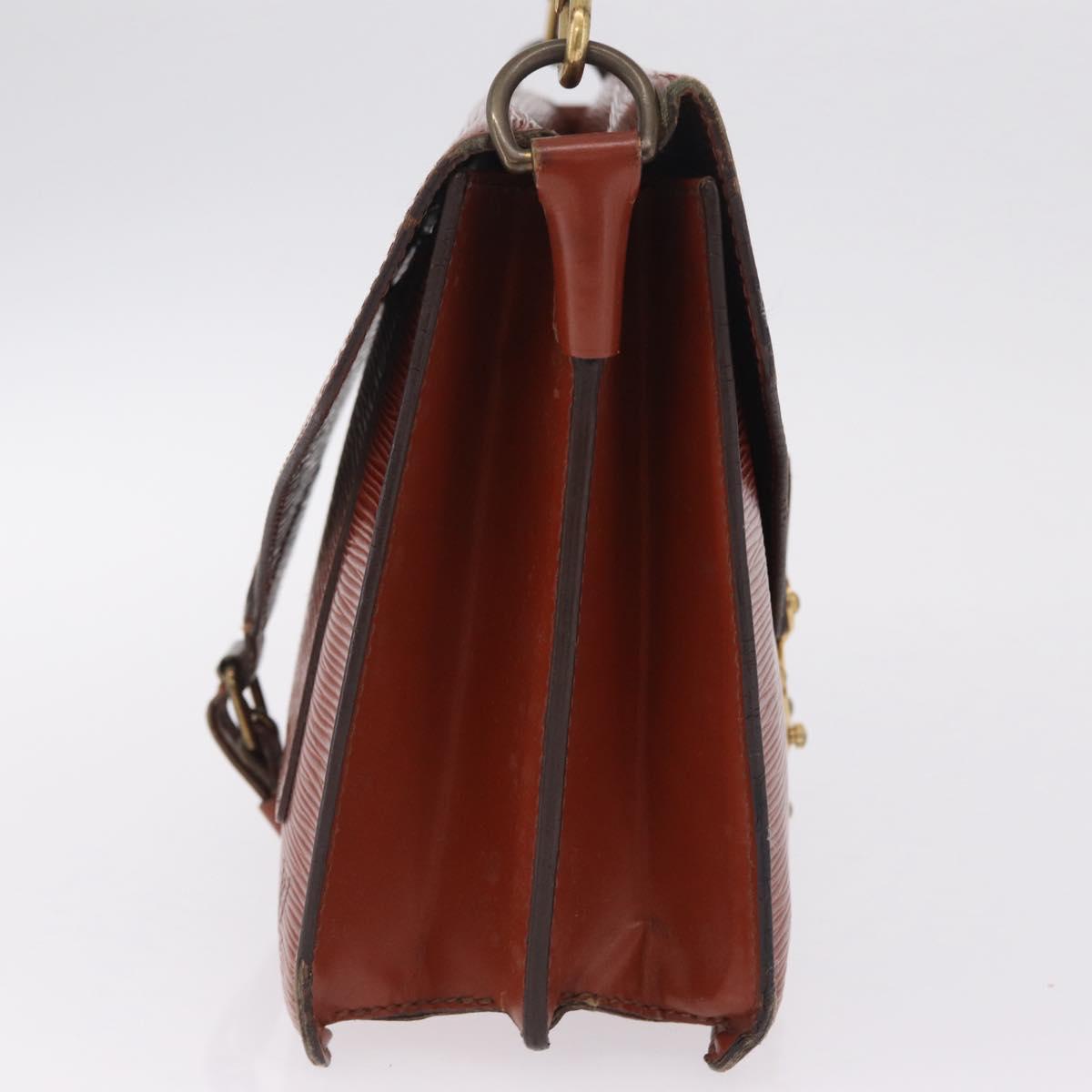 LOUIS VUITTON Epi Biface Hand Bag Brown M52323 LV Auth ka7020
