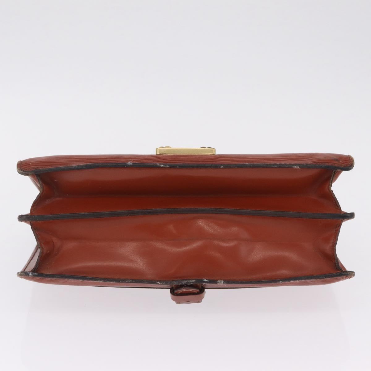 LOUIS VUITTON Epi Biface Hand Bag Brown M52323 LV Auth ka7020