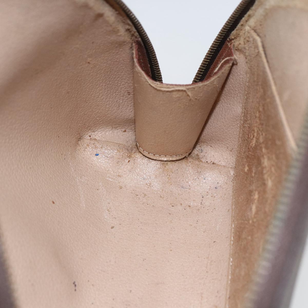 LOUIS VUITTON Monogram Trousse Demi Ronde Cosmetic Pouch M47520 LV Auth ka703