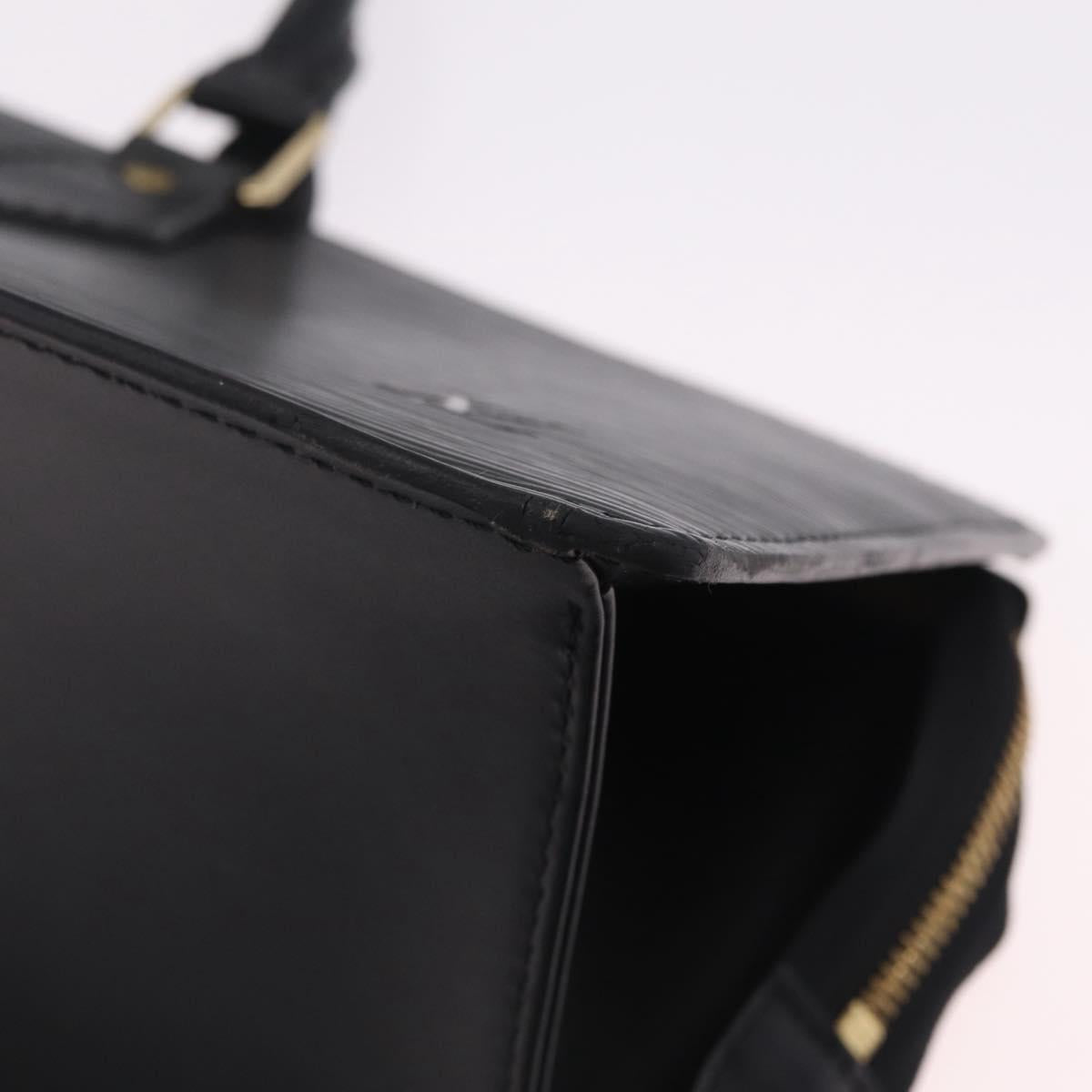 LOUIS VUITTON Epi Sac Tri Angle Hand Bag Black M52092 LV Auth ka7036