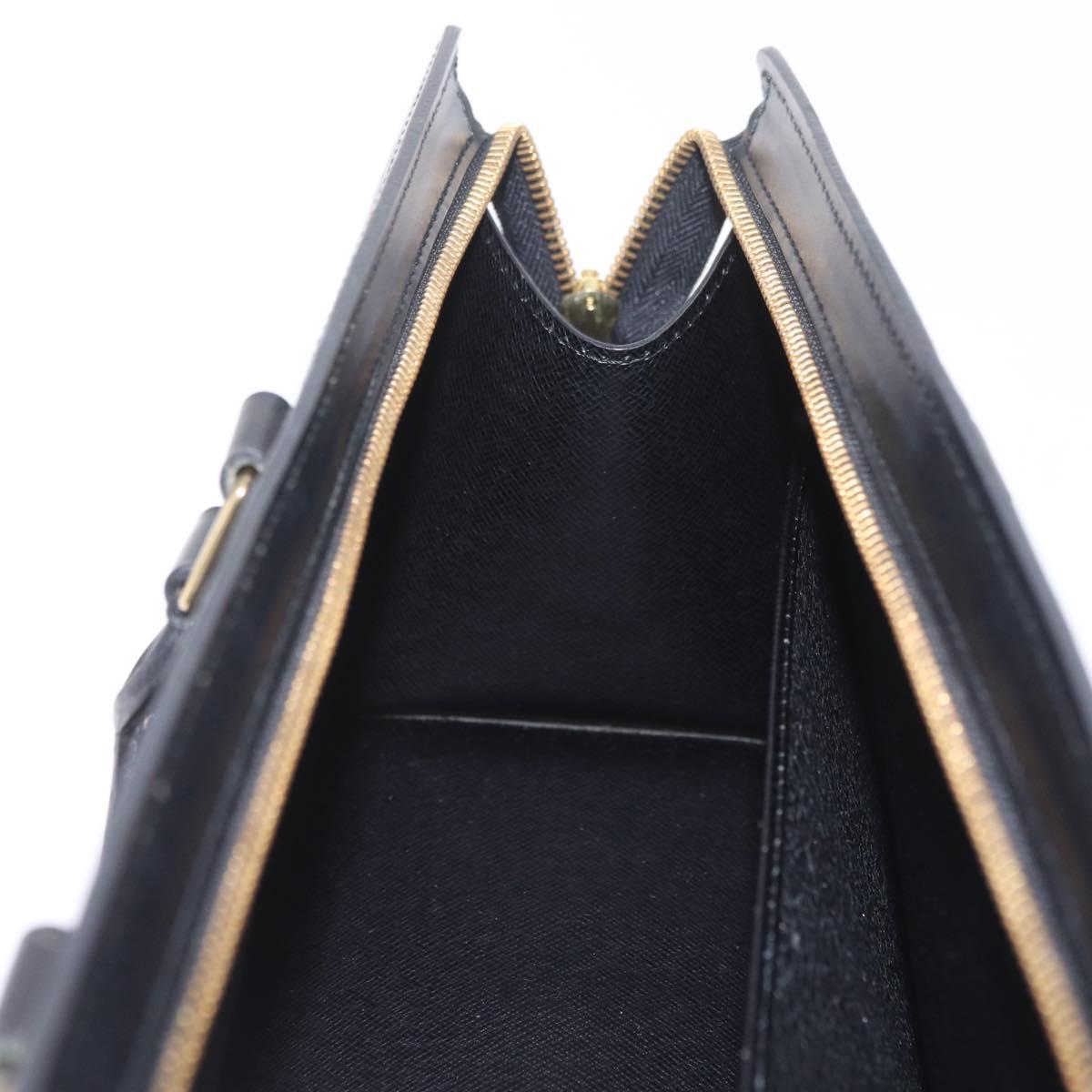 LOUIS VUITTON Epi Sac Tri Angle Hand Bag Black M52092 LV Auth ka7036