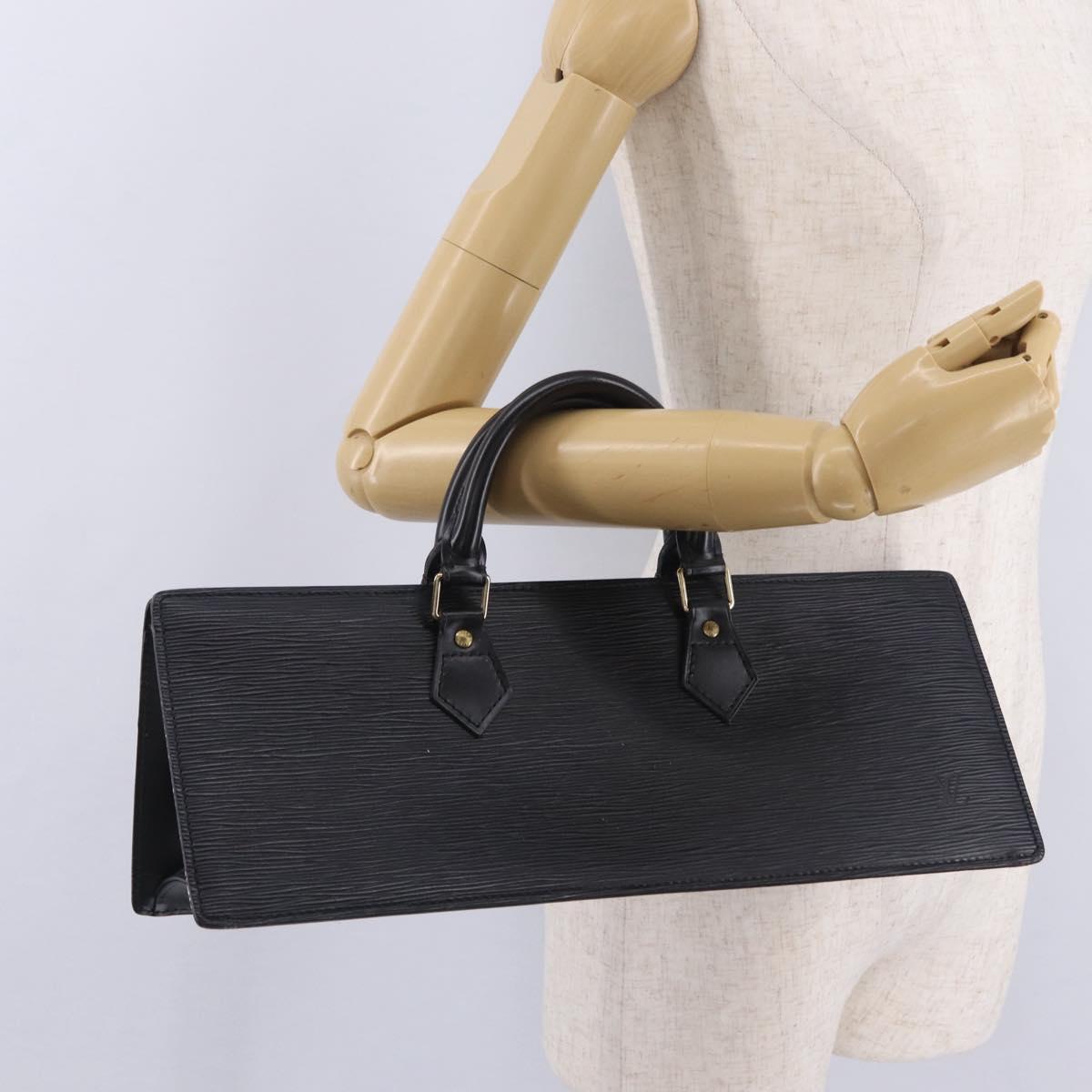 LOUIS VUITTON Epi Sac Tri Angle Hand Bag Black M52092 LV Auth ka7036