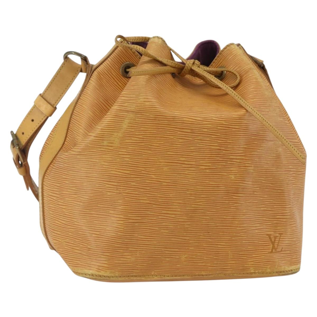 LOUIS VUITTON Epi Petit Noe Shoulder Bag Yellow M44109 LV Auth ka711
