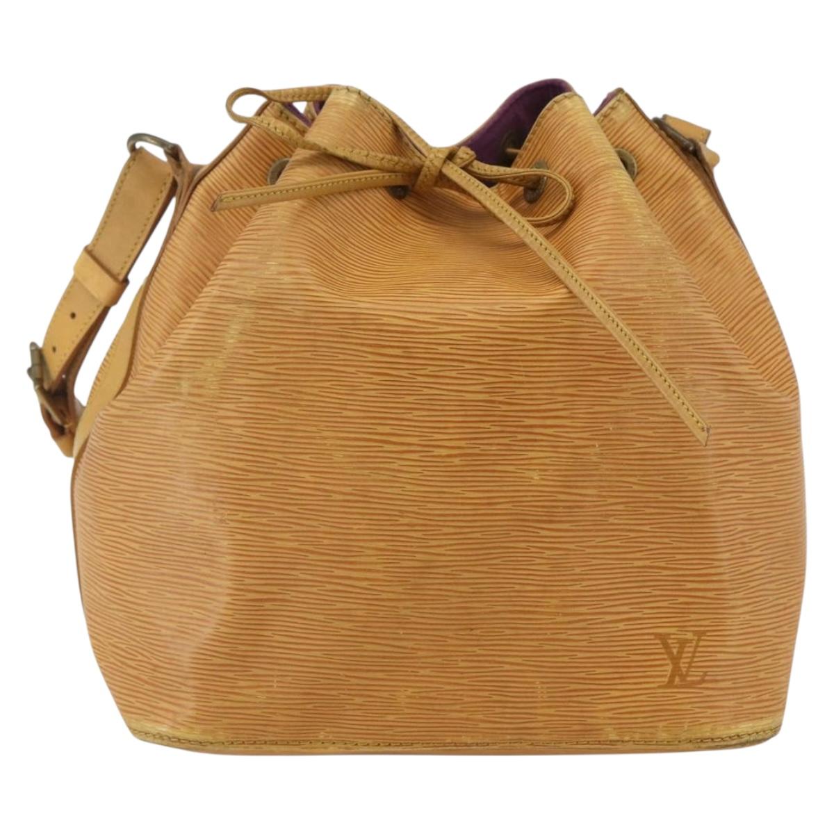 LOUIS VUITTON Epi Petit Noe Shoulder Bag Yellow M44109 LV Auth ka711