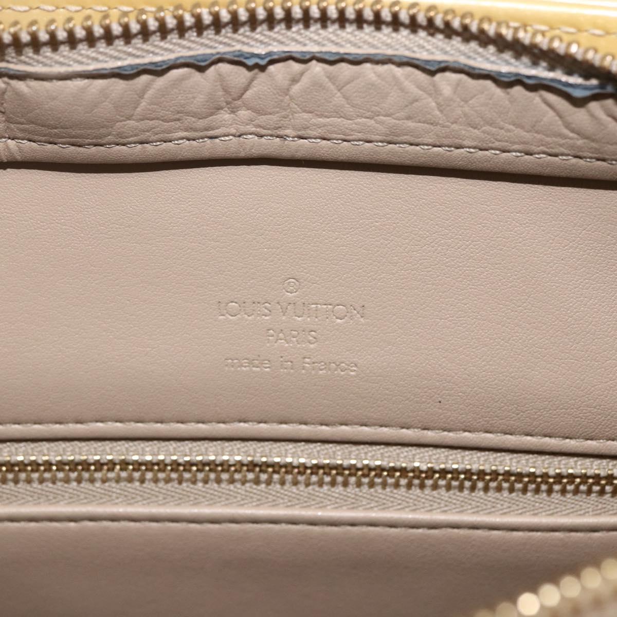 LOUIS VUITTON Monogram Vernis Houston Hand Bag Beige M91004 LV Auth ka712