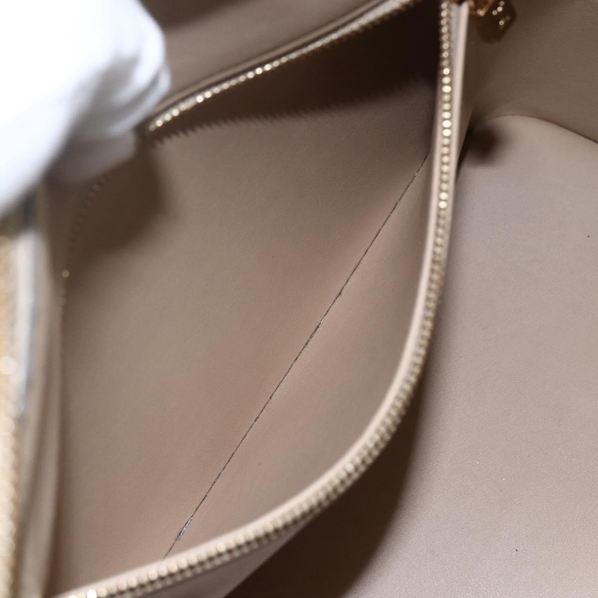 LOUIS VUITTON Monogram Vernis Houston Hand Bag Beige M91004 LV Auth ka712