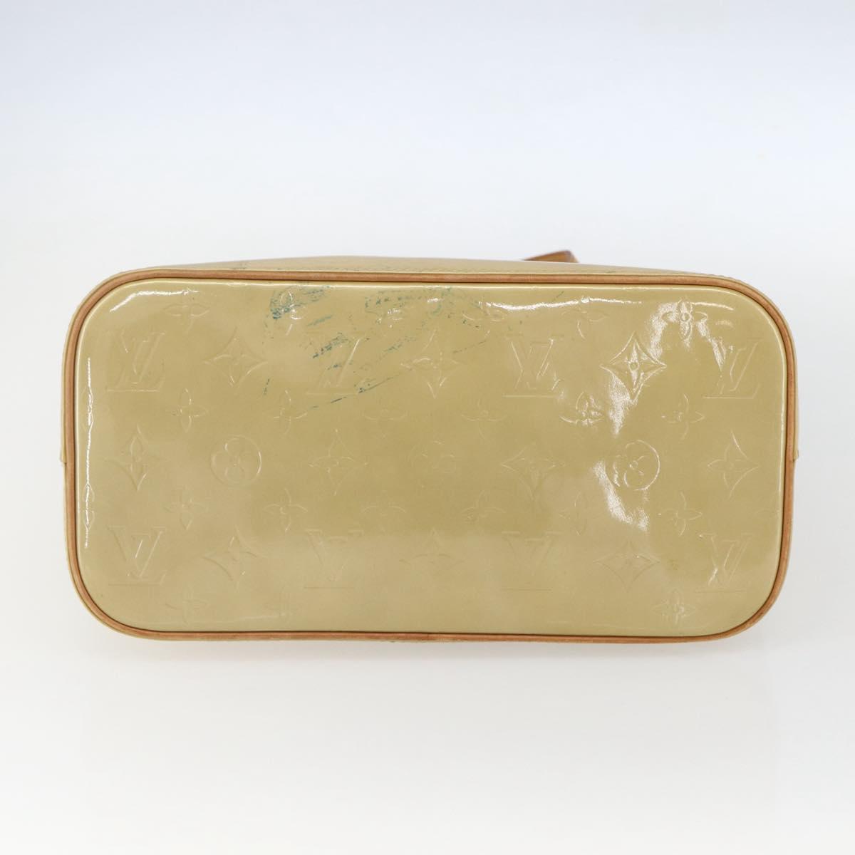 LOUIS VUITTON Monogram Vernis Houston Hand Bag Beige M91004 LV Auth ka712