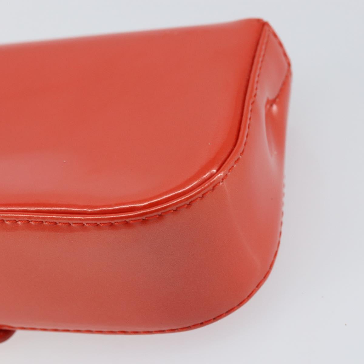 LOUIS VUITTON Vernis Pochette Sobie Bag Orenge Sunset M93727 LV Auth ka713V