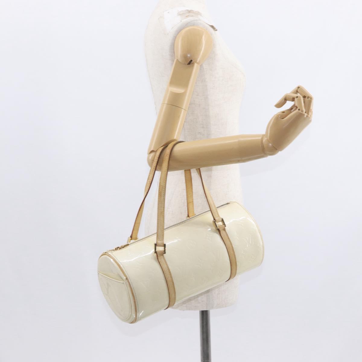 LOUIS VUITTON Monogram Vernis Bedford Hand Bag Perle M91006 LV Auth ka714