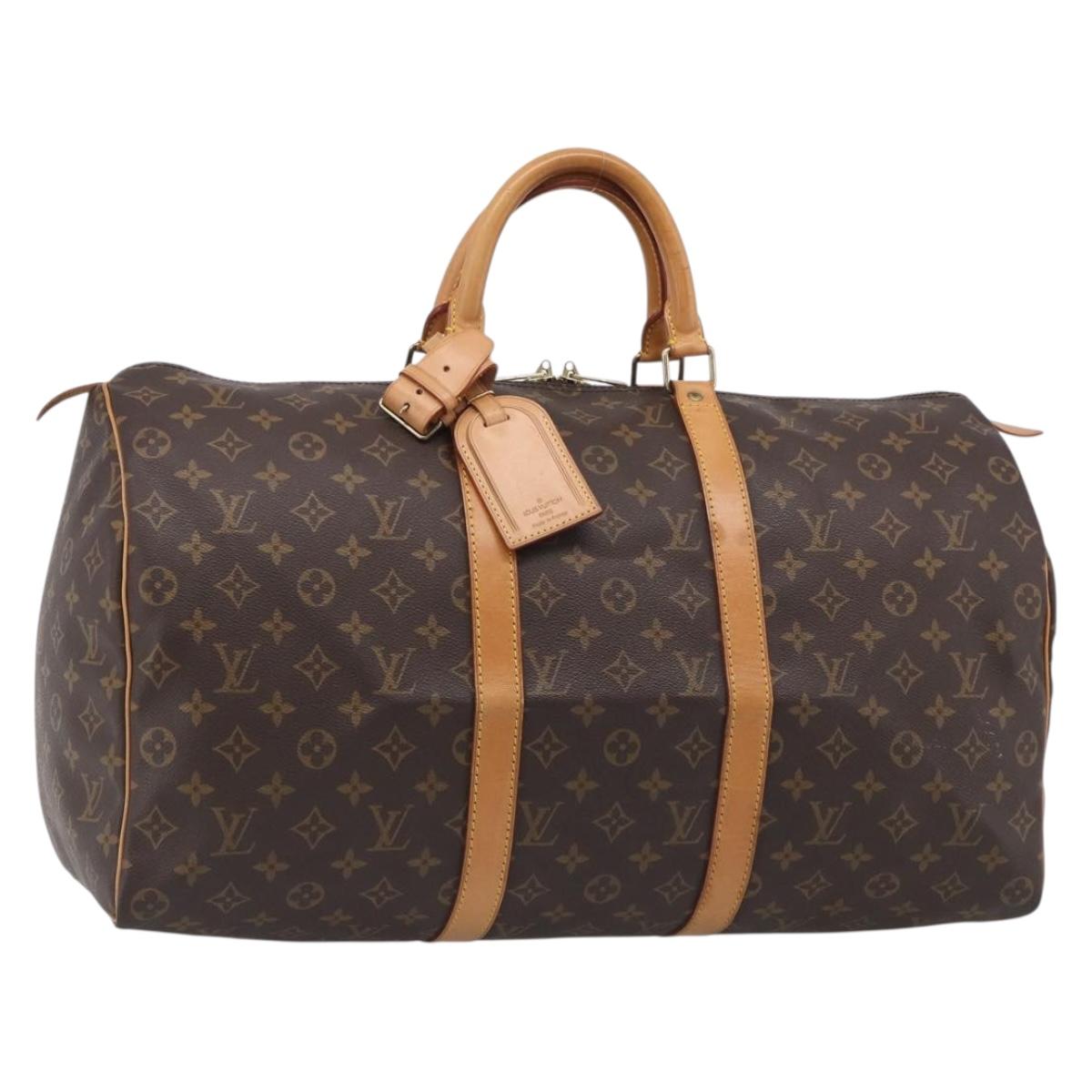 LOUIS VUITTON Monogram Keepall 50 Boston Bag M41426 LV Auth ka7141A