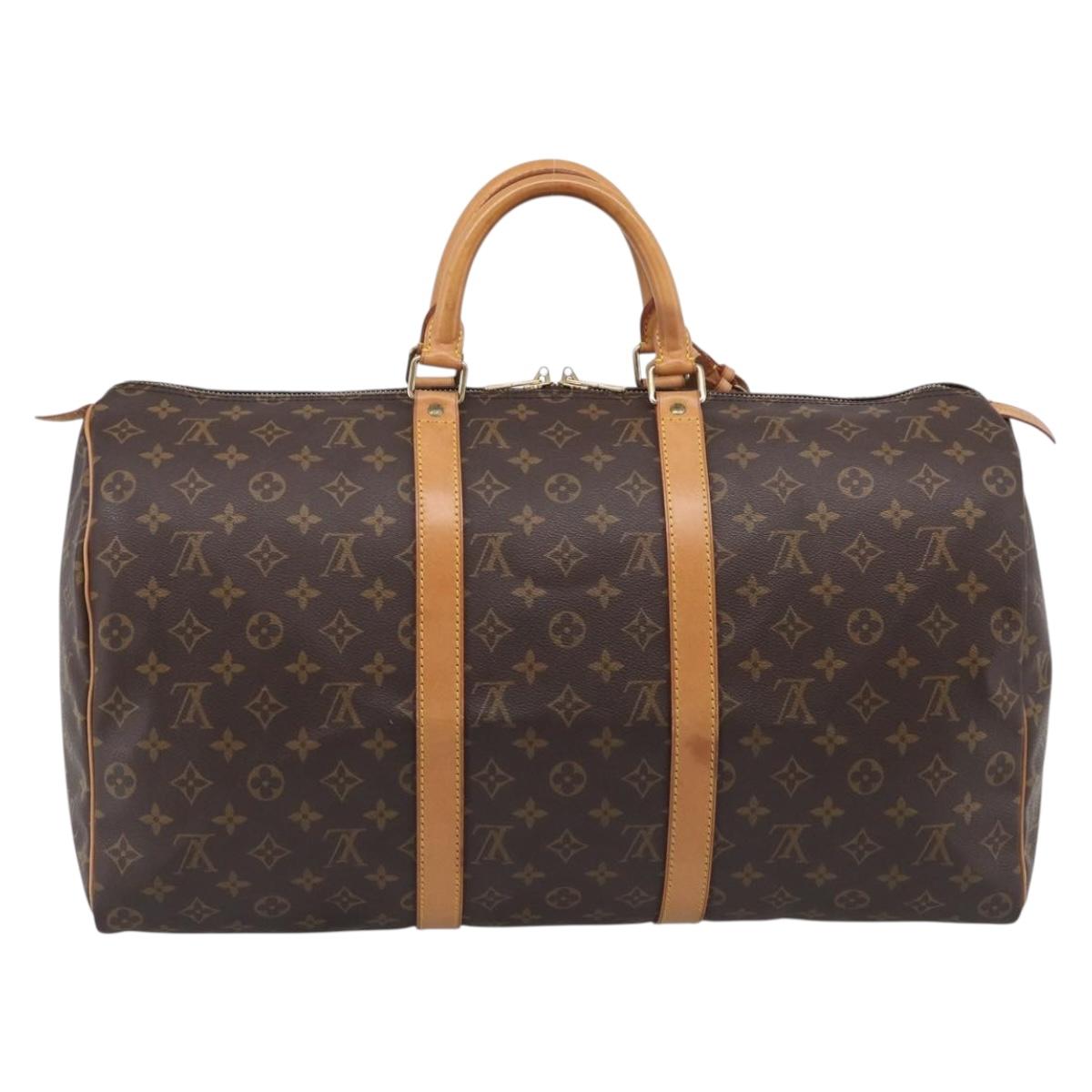 LOUIS VUITTON Monogram Keepall 50 Boston Bag M41426 LV Auth ka7141A