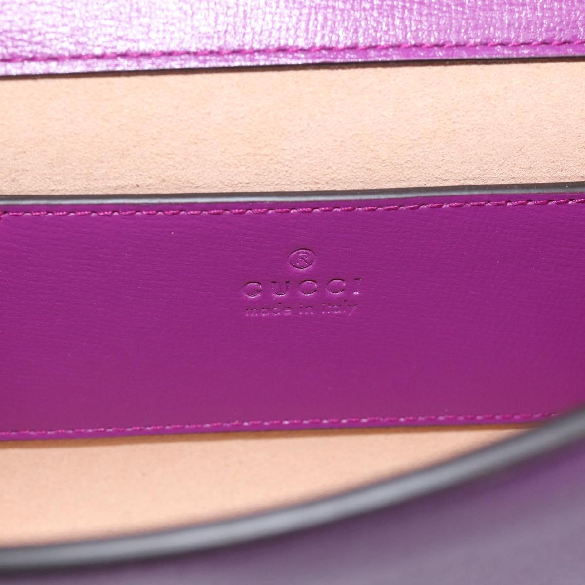 GUCCI GuccissimaGG Horsebit Chain Bag Leather Black Gold 724713 Auth ka7147M