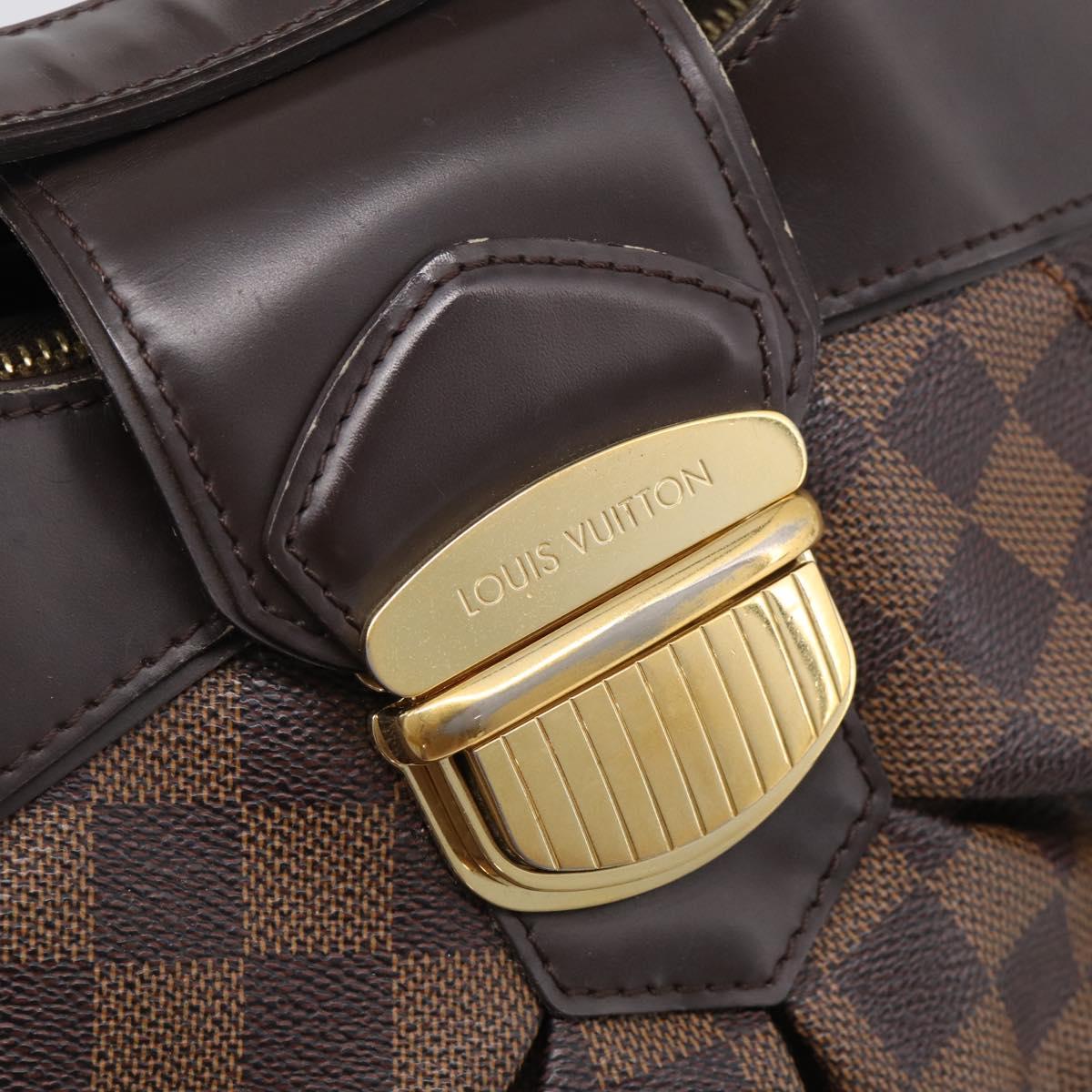 LOUIS VUITTON Damier Ebene Sistina MM Shoulder Bag N41541 LV Auth ka7149