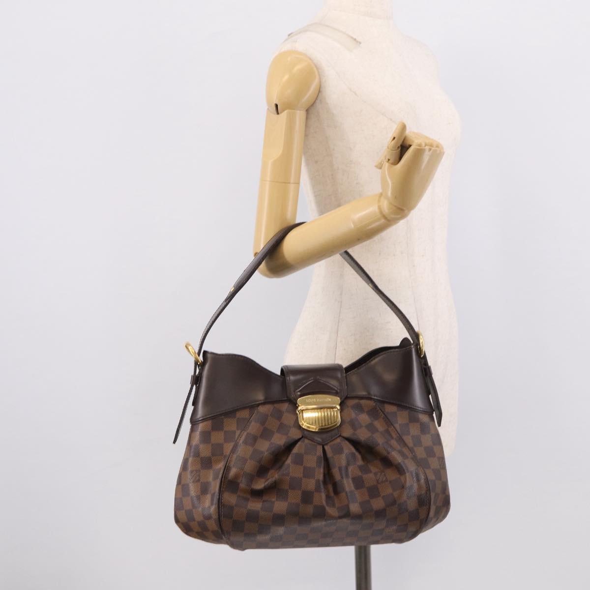 LOUIS VUITTON Damier Ebene Sistina MM Shoulder Bag N41541 LV Auth ka7149