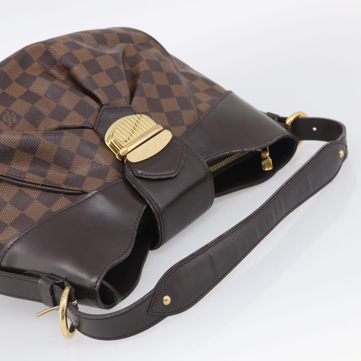 LOUIS VUITTON Damier Ebene Sistina MM Shoulder Bag N41541 LV Auth ka7149