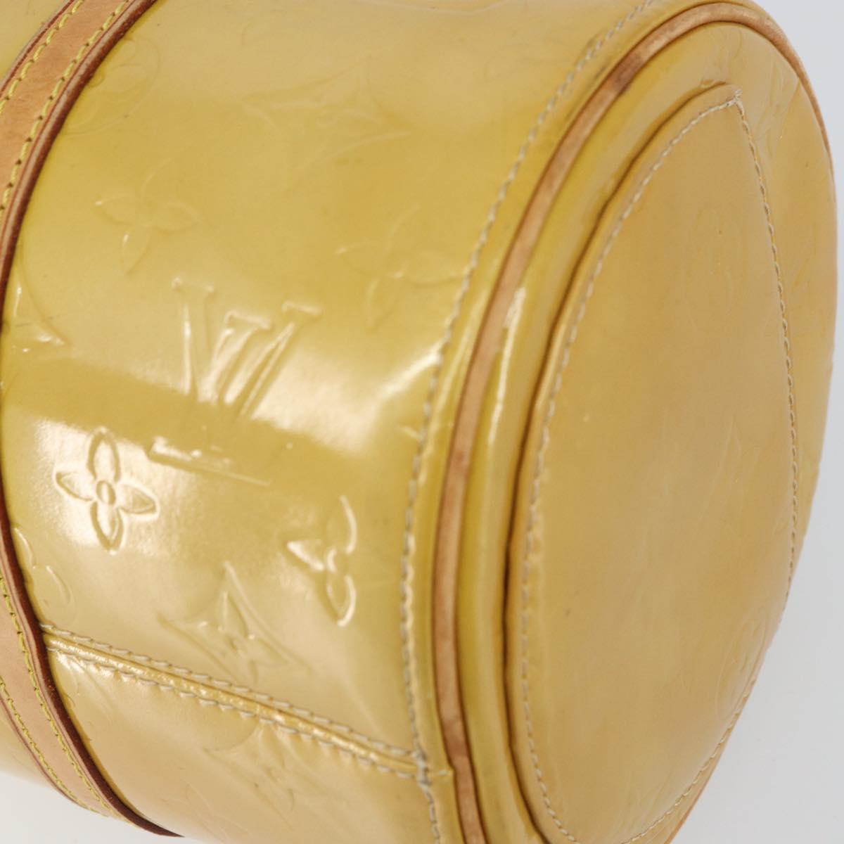 LOUIS VUITTON Monogram Vernis Bedford Hand Bag Beige M91006 LV Auth ka715