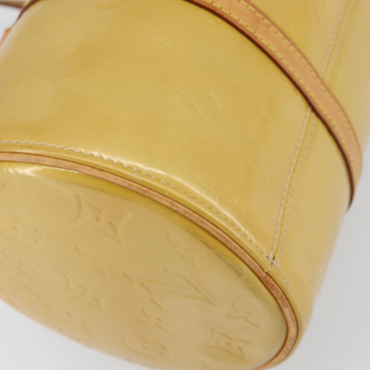 LOUIS VUITTON Monogram Vernis Bedford Hand Bag Beige M91006 LV Auth ka715