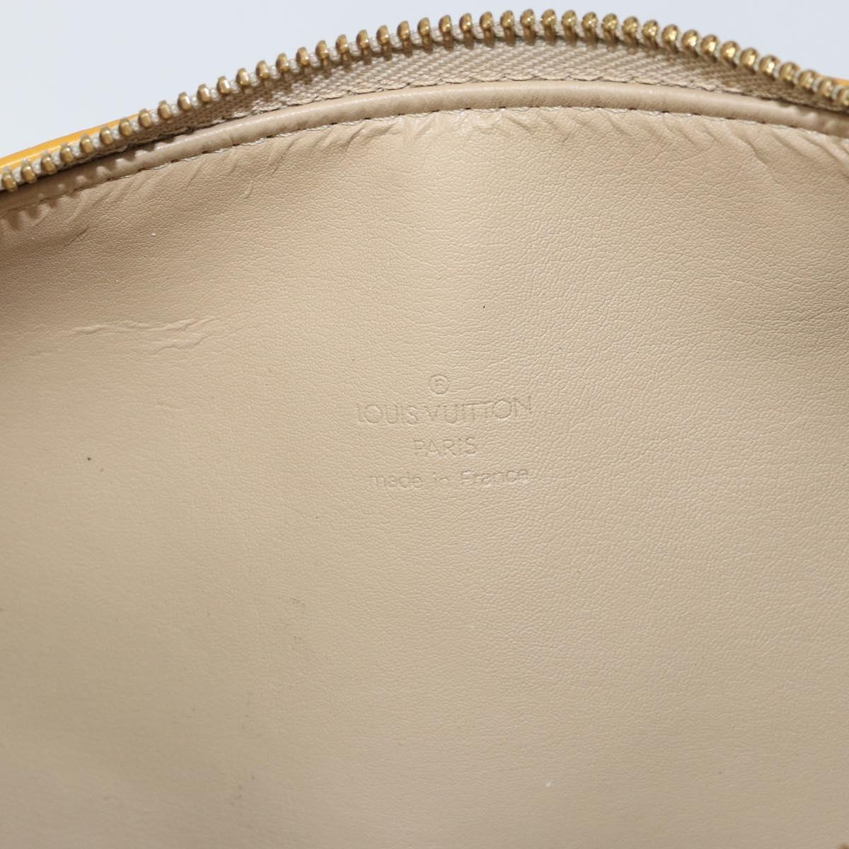 LOUIS VUITTON Monogram Vernis Bedford Hand Bag Beige M91006 LV Auth ka715