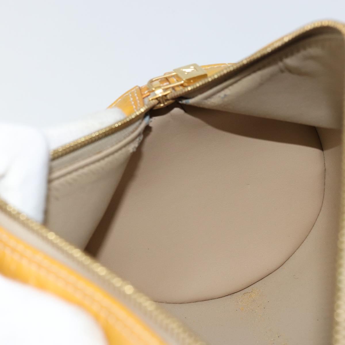 LOUIS VUITTON Monogram Vernis Bedford Hand Bag Beige M91006 LV Auth ka715