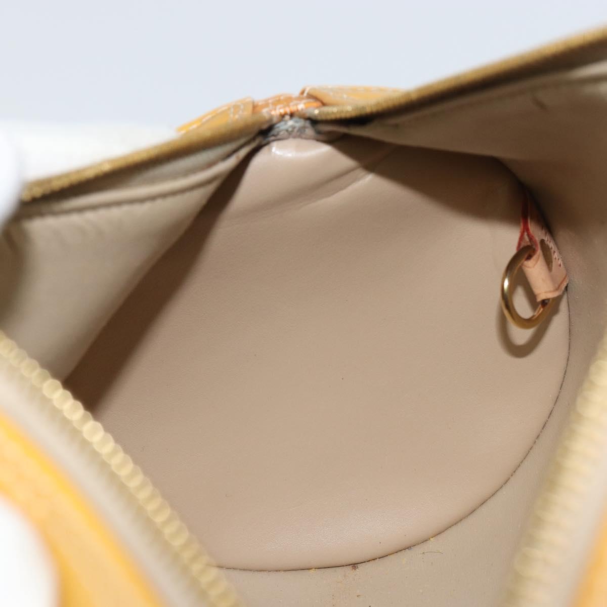 LOUIS VUITTON Monogram Vernis Bedford Hand Bag Beige M91006 LV Auth ka715